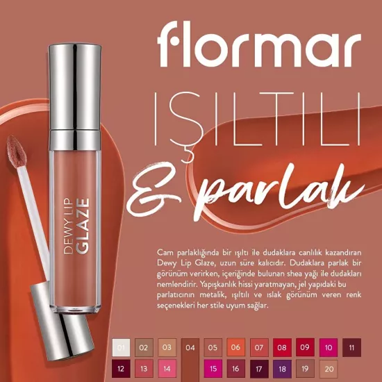 Flormar Dewy Lip Glaze Likit Ruj- 04 Undressed