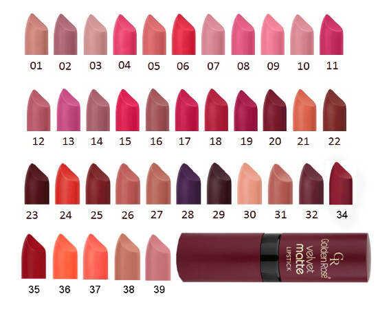 Golden Rose Velvet Matte Lipstick Mat Ruj 34