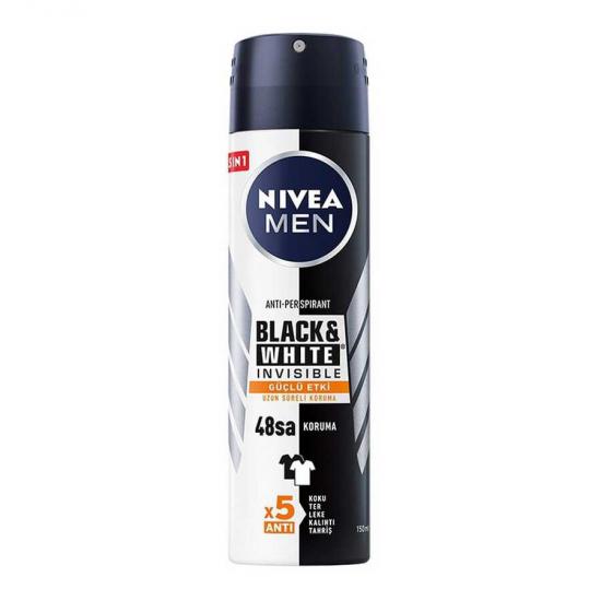 Nivea Men Black & White Invisible Güçlü Etki Erkek Deodorant Sprey 150 ml