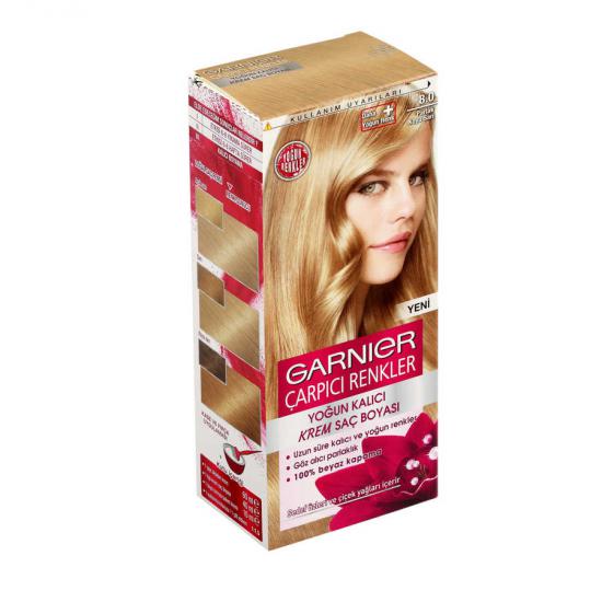 Garnier Çarpıcı Renkler Saç Boyası 8.0 Parlak Koyu Sarı