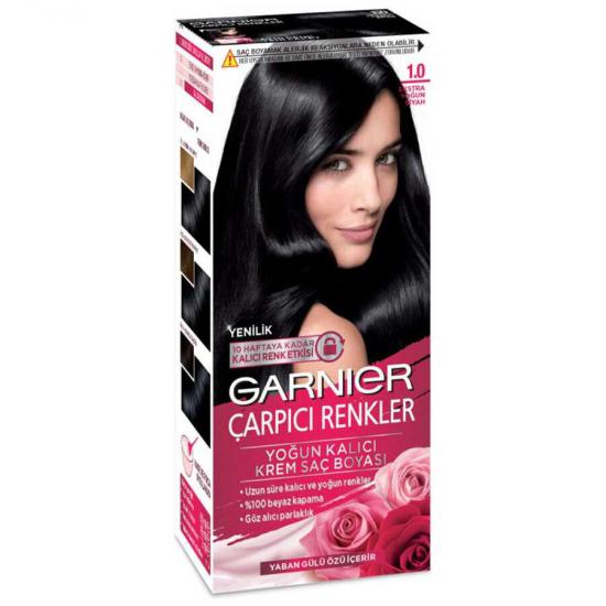 Garnier Çarpıcı Renkler Saç Boyası 1.0 Ekstra Yoğun Siyah