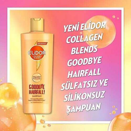 Elidor Collagen Blends Saç Dökülmelerine Karşı Goodbye Hairfall Sülfatsız Şampuan 350 ml