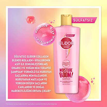 Elidor Collagen Blends Yoğun Nem Terapisi Moisture Boom Sülfatsız Şampuan 350 ml