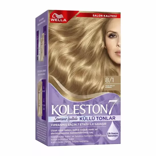 Koleston Supreme Kit Saç Boyası 8/1 Açık Küllü Kumral