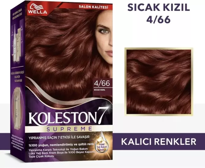 Koleston Supreme Saç Boyası 4/66 Sıcak Kızıl