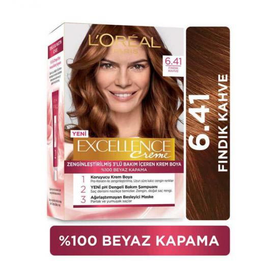 L’Oreal Excellence Creme Saç Boyası 6.41 Fındık Kahve