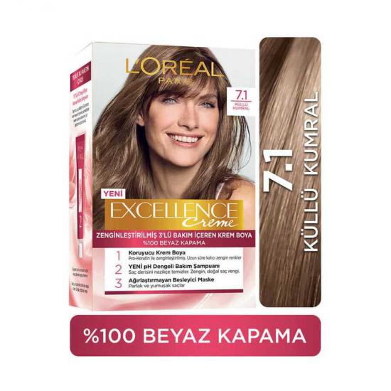 L’oreal Excellence Creme Saç Boyası 7.1 Küllü Kumral