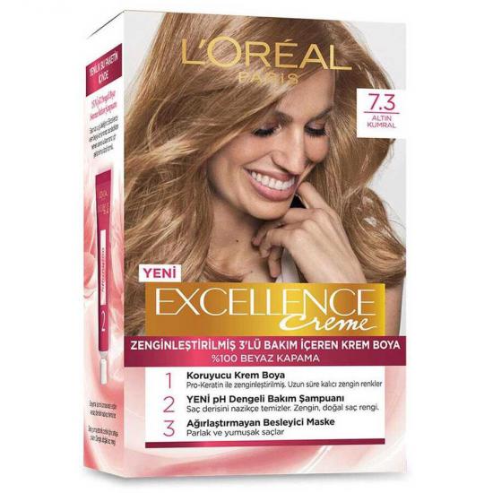 L’Oreal Paris Excellence Creme Saç Boyası 7.3 Altın Kumral