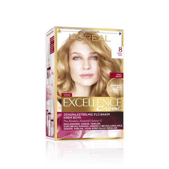 Loreal Paris Excellence Creme 8 Koyu Sarı