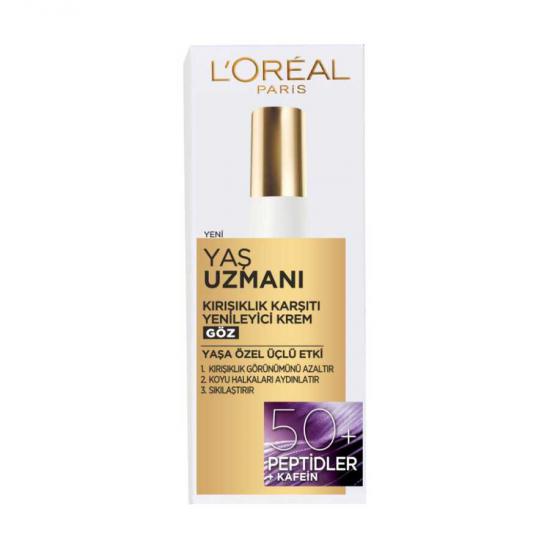 L’Oréal Paris Yaş Uzmanı 50+ Kırışıklık Karşıtı Yenileyici Göz Kremi 15 ml