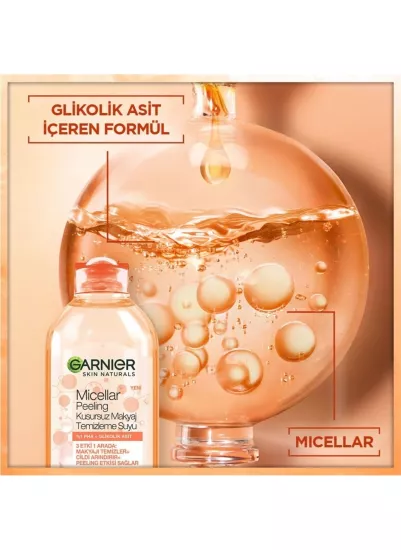 Garnier Micellar Peeling Kusursuz Makyaj Temizleme Suyu 400 ml