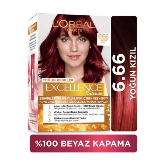 L’Oréal Paris Excellence Intense Saç Boyası 6.66 Yoğun Kızıl