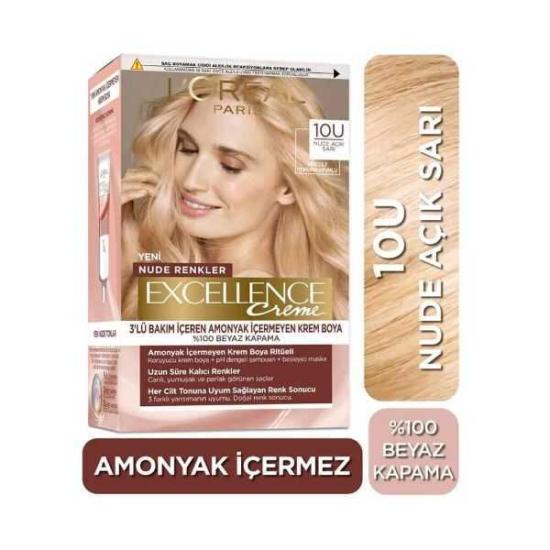 L’Oréal Paris Excellence Creme Nude Renkler 10U Açık Sarı