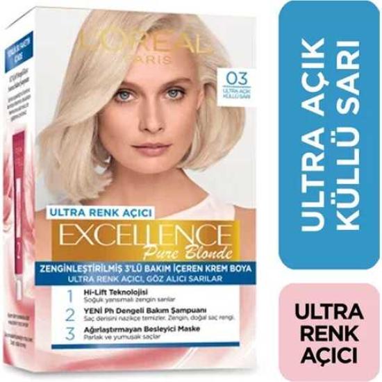 L’Oréal Paris Excellence Saç Boyası 03 Ultra Açık Küllü Sarı