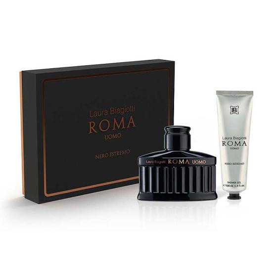 Laura Biagiotti Roma Uomo Nero Estremo Edp Intense 125 ml Set