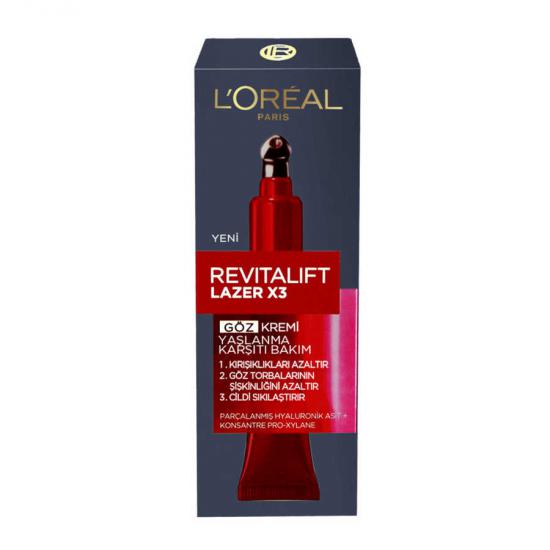 L’Oréal Paris Revitalift Lazer X3 Yaşlanma Karşıtı Göz Bakım Kremi 15 ml
