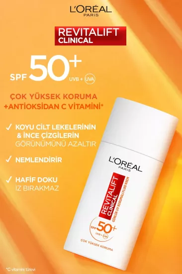 Loreal Paris Revitalift Clinical Gkf50 Güneş Kremi 50 ml
