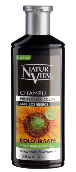 Natur Vital Coloursafe Black Hair Shampoo-Siyah Saçlar İçin Kına Özlü Renk Parlatıcı Şampuan 300 ml