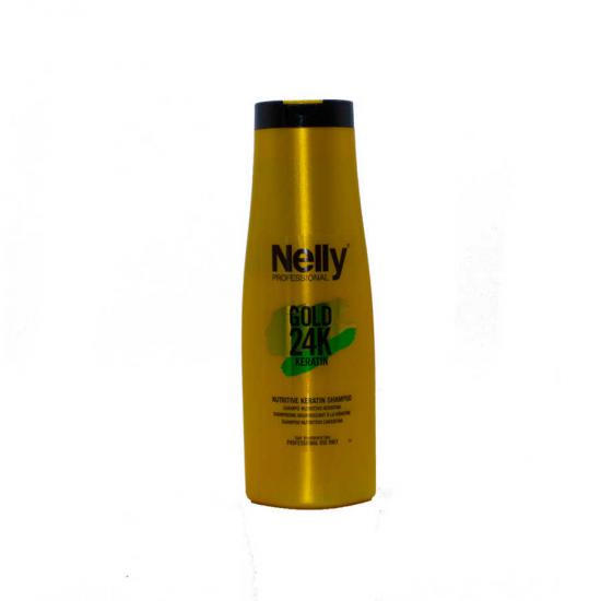 Nelly Professional Gold Keratin 24K Shampoo- 24K Nem Etkili Keratin Şampuan 400 ml