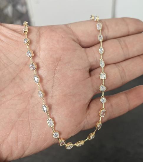 Gösterişli Mix Taşlı Gümüş Kolye | 925 Ayar Renkli Kadın Takısı