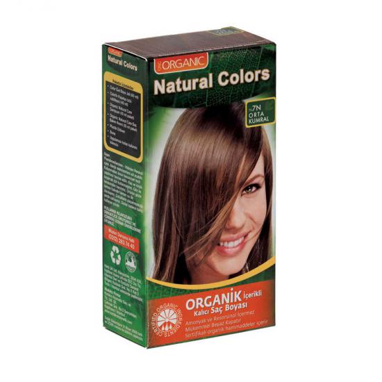 Natural Colors Organik İçerikli Saç Boyası 7N Orta Kumral