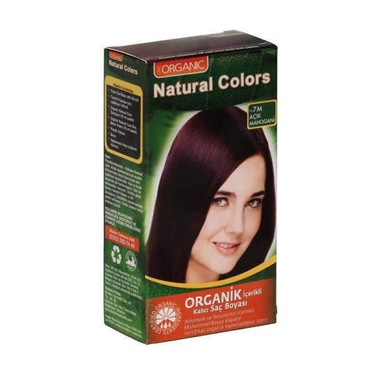 Natural Colors Organik İçerikli Saç Boyası 7M Açık Mahogani