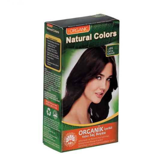 Natural Colors Organik İçerikli Saç Boyası 4N Orta Kahve