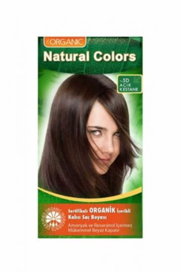 Natural Colors Organik İçerikli Saç Boyası 5D Açık Kestane