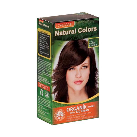 Natural Colors Organik İçerikli Saç Boyası 6D Fındık Kabuğu