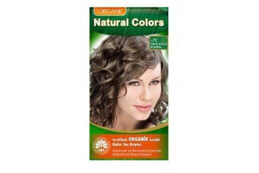 Natural Colors Organik İçerikli Saç Boyası 7C Orta Küllü Kumral