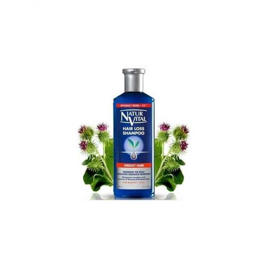 Natur Vital Hair Loss Shampoo For Greasy Hair- Yağlı Saçlar için Dökülme Karşıtı Şampuan 300 ml