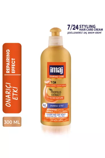İmaj Onarıcı Etki Badem Yağı Çay Ağacı Yağı Şekillendirici Saç Bakım Kremi 300 ml
