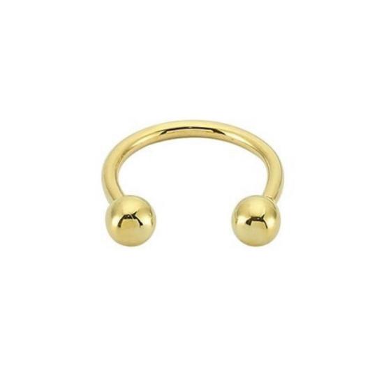 Taşsız Topçuklu 14 K Altın Helix Piercing (585 Damgalı)