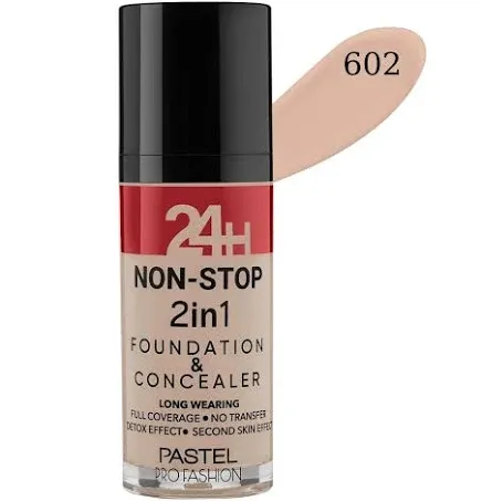 Pastel 24H Non-Stop 2in1 Fondöten 602 Light Porcelain