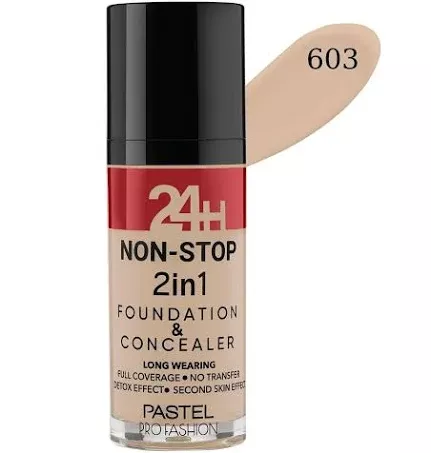 Pastel 24H Non-Stop 2in1 Fondöten 603 Ivory