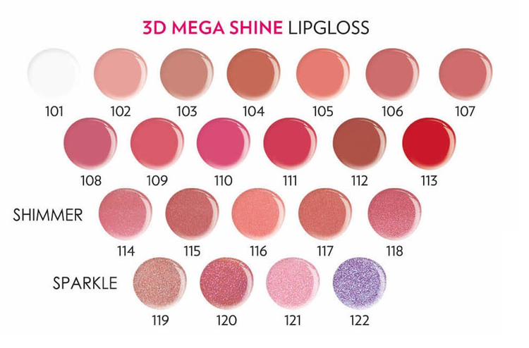 Golden Rose 3D Mega Shine Lip Gloss Shimmer 114