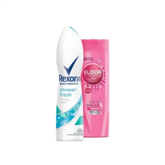 Rexona Shower Fresh Deodorant 150 ml + Elidor Şampuan 200 ml