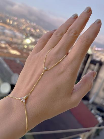 Modern Tasarım Gurmet Zincir Gümüş Şahmeran Bileklik – 925 Ayar - Gold Renk