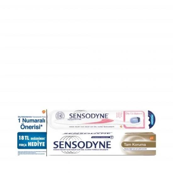 Sensodyne Tam Koruma Diş Macunu 75 ml + Diş Eti Bakım Fırçası