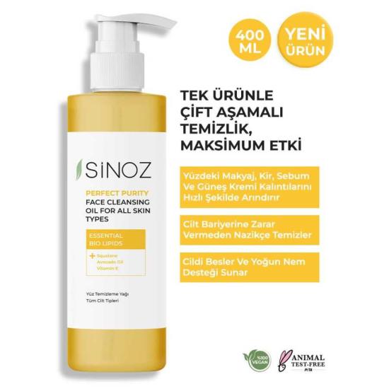 Sinoz Perfect Purity Yüz Temizleme Yağı 400 ml