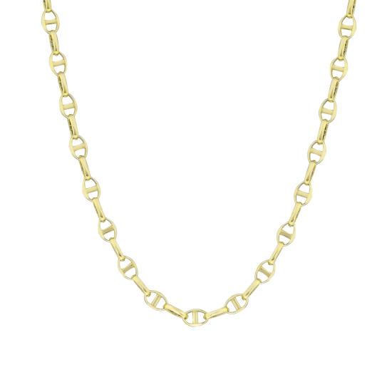 Oval Doç Barlı - 14 Ayar Gerçek Altın Zincir Kolye - Kalınlık 3.60 mm (585 Damgalı)