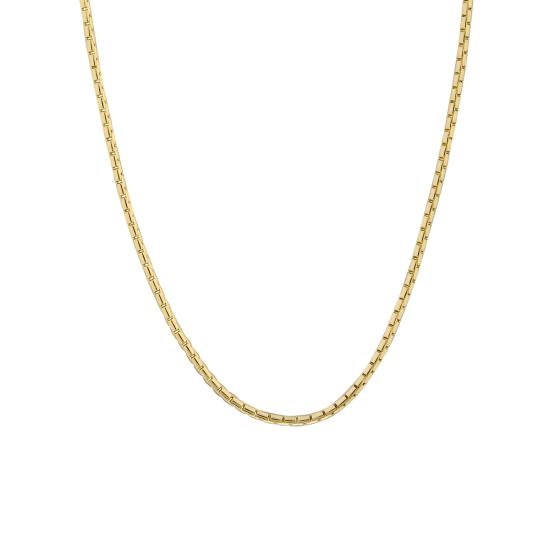 Yuvarlak Küp - 14 Ayar Gerçek Altın Zincir Kolye - Kalınlık 0.85 mm (585 Damgalı)