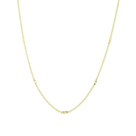 Forse Silindir - 14 Ayar Gerçek Altın Zincir Kolye - Kalınlık 1.50 mm (585 Damgalı)