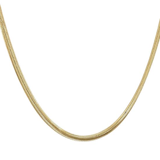 Yassı Balık Sırtı - 14 Ayar Gerçek Altın Zincir Kolye - Kalınlık 2.95 mm (585 Damgalı)