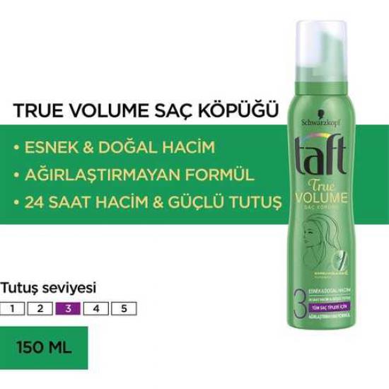 Taft True Volume Saç Köpüğü 3 150ml