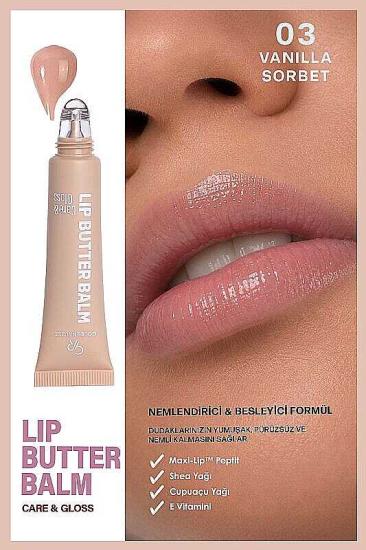 Golden Rose Lip Butter Balm Care&Gloss Renkli Dudak Parlatıcısı 03 Vanilla Sorbet