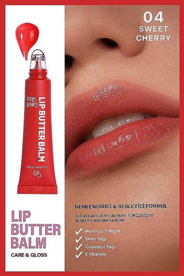 Golden Rose Lip Butter Balm Care&Gloss Renkli Dudak Parlatıcısı 04 Sweet Cherry