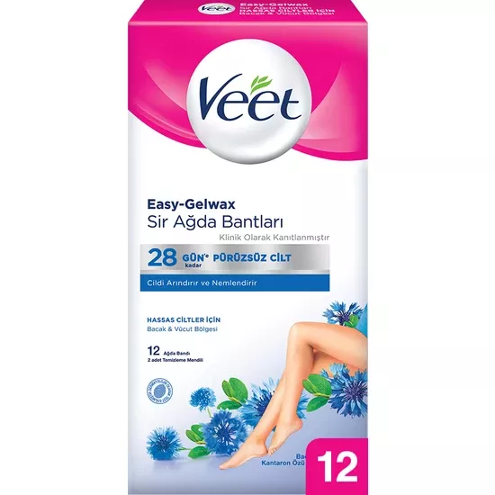 Veet Soğuk Ağda Bandı Hassas Cilt 12Li