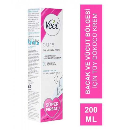 Veet Pure Hassas Ciltler İçin Tüy Dökücü Krem 200 ml