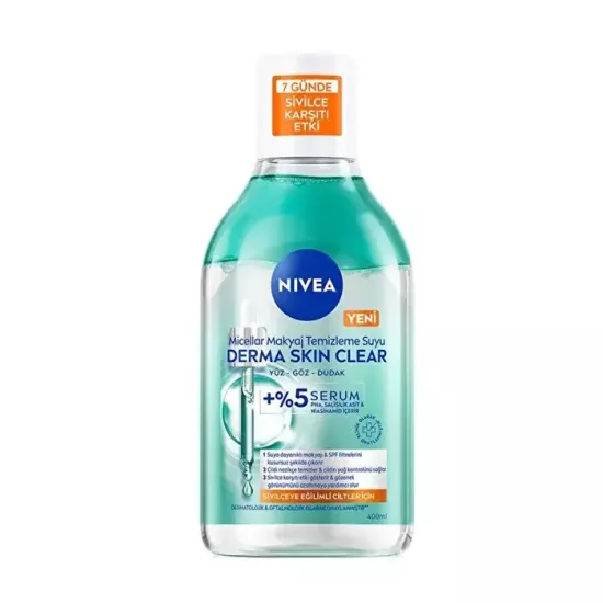 Nivea Derma Skin Clear Micellar Water Makyaj Temizleme Suyu 400 ml